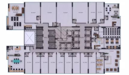 Sala no Grand Tower Shopping com 32m² em Boa Viagem