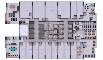 Sala no Grand Tower Shopping com 62m² em Boa Viagem