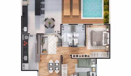 Apartamento à venda no Edifício Villa Di Trento, em Itu/SP, com 87,37m² de área privativa.
