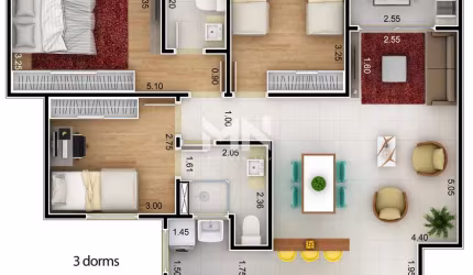 Apartamento à venda, 3 quartos, 2 suítes, 2 vagas, Edifício Ilhas de Mediterrâneo - Itu/SP