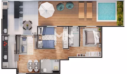 Apartamento na planta à venda, 2 quartos, 1 suíte, 1 vaga, Edifício Villa Di Trento - Itu/SP