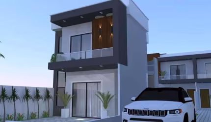 Atlântica imoveis tem excelente Casa com 2 dormitórios à venda, 82 m² por R$ 310.000 - Extensão Serramar - Rio das Ostras/RJ