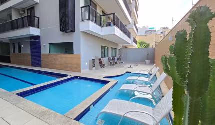 Apartamento espetacular com direito a laje, infraestrutura de clube a venda na Rua 8 de Dezembro. Varanda, sala em 2 ambientes, cozinha americana, 2 quartos sendo 1 suíte, banheiro social, área de ser