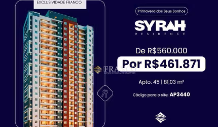 Apartamento à venda, 81m² por R$ 560.000 - Bosque Flamboyant - Taubaté/SP