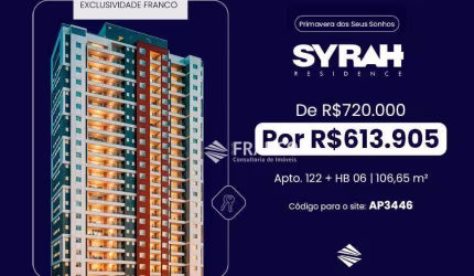 Apartamento com 3 dormitórios à venda, 106m² - Bosque Flamboyant - Taubaté/SP
