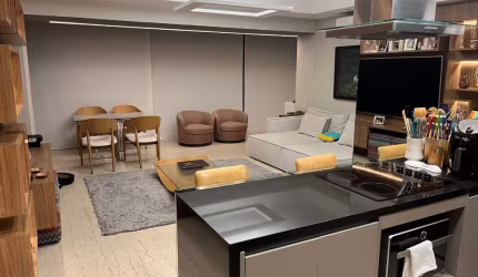 Apartamento com 84 metros para aluguel, mobiliado, 2 vagas em Brooklin Paulista, São Paulo