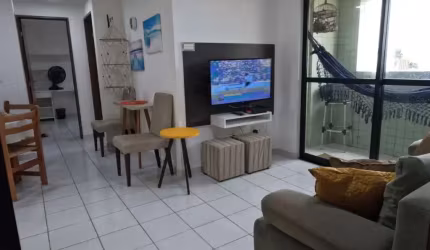 Apartamento Mobiliado a 60m da Praia de Tambaú — Porteira Fechada!