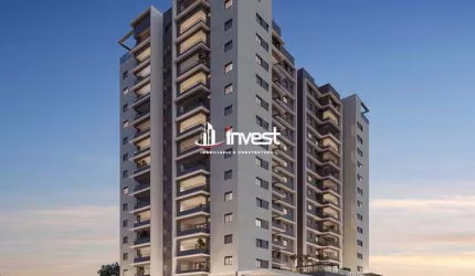 Apartamentos com 100,98m², 123,93m² e 225,65m² de área útil e todos com varanda gourmet com churrasqueira.