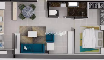 Apartamento Garden com 1 dormitório à venda, 71 m² por R$ 541.384,77 - Victor Konder - Blumenau/SC