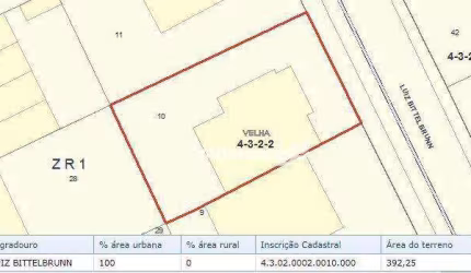 Terreno à venda, 392 m² por R$ 405.000,00 - Velha - Blumenau/SC