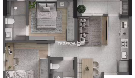 Apartamento com 2 dormitórios à venda, 55 m² por R$ 378.000,00 - Vorstadt - Blumenau/SC