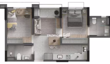 Apartamento com 2 dormitórios à venda, 52 m² por R$ 361.000,00 - Vorstadt - Blumenau/SC
