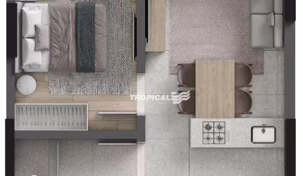 Studio com 1 dormitório à venda, 31 m² por R$ 258.000,00 - Vorstadt - Blumenau/SC