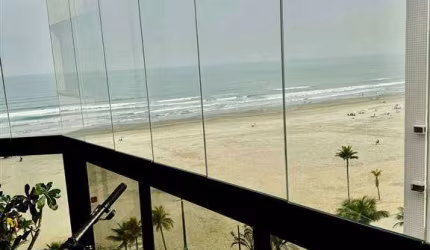 Apartamento 2 dormitórios, suite, dependência empregada com banheiro, frente mar com ampla vista - Guilhermina - R$ 550.000,00