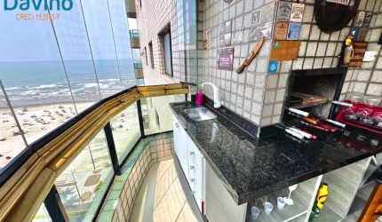 680mil - Apartamento 114m area util tem rebaixamento em gesso na sala e planejados na cozinha e demais ambientes, 50m da praia da aviação, Mobiliado. vista mar.