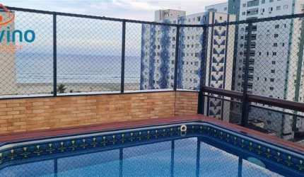1,2milhão - Cobertura com Piscina e Espaço Gourmet privativos 3 suítes Vista Mar da Praia da Vila Guilhermina.