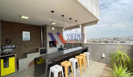 Raríssima cobertura linear de 3 quartos à venda, bairro Espírito Santo em Betim/MG