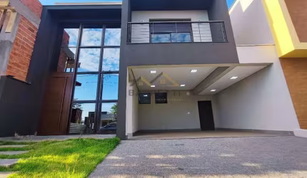 Casa de alto padrão &#224; venda com 187m&#178; de construção, 3 quartos sendo suítes, quintal e 5 banheiros no Condomínio Park Unimep Taquaral