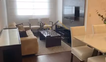Apartamento de 72m&#178; no Residencial Tarumã, com 3 quartos, 1 banheiro e 1 vaga de garagem, completamente mobiliado, disponível para locação