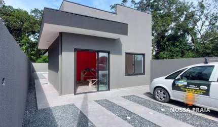 Casa nova a 600 metros da praia com 3 dormitórios à venda, 70 m² por R$ 450.000 - Balneário Itapoá - Itapoá/SC