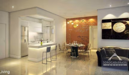 Apartamento com 3 dormitórios à venda, 120 m² por R$ 890.000 - Residencial Ibéria - Sorocaba/SP, próximo ao Shopping Iguatemi.