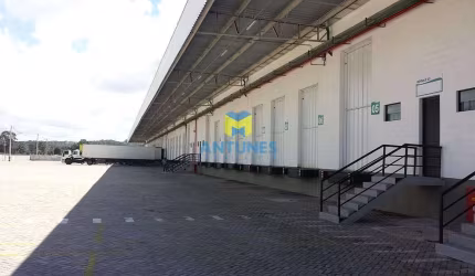 Alugue galpão em condomínio com 1.447,32m² 4 docas e 02 portas nível 0, em Prazeres na BR-101