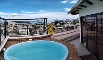 Cobertura luxuosa de 398m² no Jardim Guanabara: 4 quartos, piscina e vista panorâmica para a Baía de Guanabara!