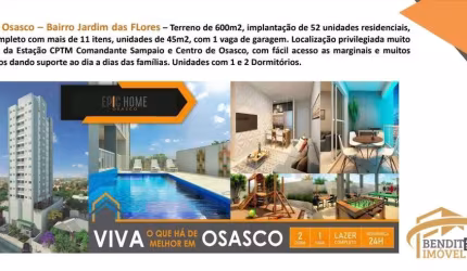 Terreno com 600 m², com projeto aprovado para prédio de 52 unidades, Jardim das Flores