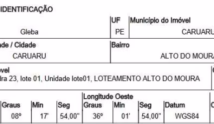 Oportunidade Única em CARUARU - PE | Tipo: Gleba | Negociação: Venda Online  | Situação: Imóvel