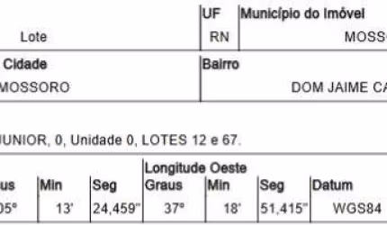Oportunidade Única em MOSSORO - RN | Tipo: Terreno | Negociação: Venda Online  | Situação: Imóvel