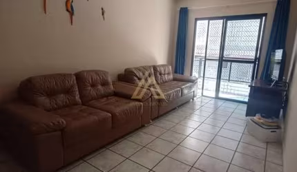 Aluguel de Apartamento mobiliado na Guilhermina, Praia Grande-SP: 1 Quarto, 2 Salas, 1 Vaga de Garagem, 58m²
