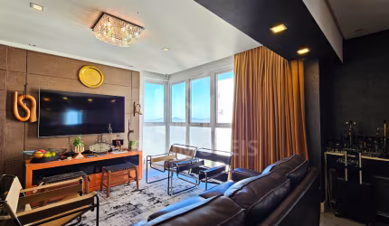 Apartamento decorado de 1 suíte + closet, com vista para o mar!