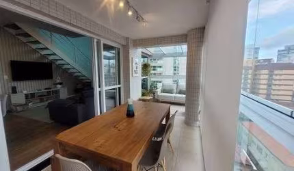 Apartamento Duplex com 2 dormitórios à venda, 121 m² por R$ 1.920.000,00 - Gonzaga - Santos/SP