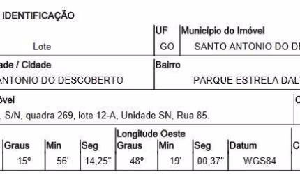 Oportunidade Única em SANTO ANTONIO DO DESCOBERTO - GO | Tipo: Terreno | Negociação: Venda Direta Online  | Situação: Imóvel