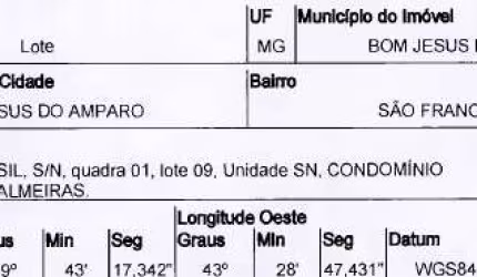 Oportunidade Única em BOM JESUS DO AMPARO - MG | Tipo: Terreno | Negociação: Leilão  | Situação: Imóvel