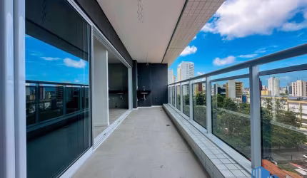 Apartamento nascente na Aldeota no 11º andar, 119m², 3 quartos, e 2 vagas.