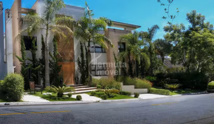 Residencial Melville - Mansão com 732m², 4 suítes, escritório, piscina, sauna, estúdio e terraço no Melville