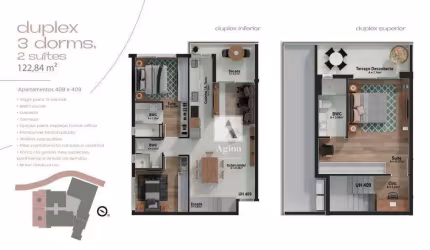 Cobertura com 3 dormitórios à venda, 122 m² por R$ 1.716.009,43 - João Paulo - Florianópolis/SC