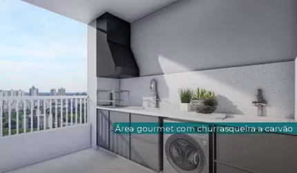 Apto 2 dormitórios c  varanda Gourmet, zona sul de São José dos Campos - SP. Bem Localizado