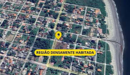 TERRENO A MENOS DE 300 METROS DO MAR DE ESQUINA E COM FRENTE PARA O ASFALTO