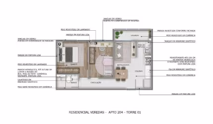 Apartamento com 2 quartos à venda na Vila Aeroporto, Sorocaba , 43 m2 por R$ 264.000
