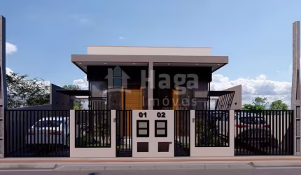 Casa geminada à venda no bairro Aimoré em Guabiruba/SC