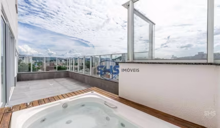 Apartamento com terraço e jacuzzi em andar alto no bairro Vila Nova