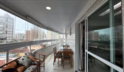 Apartamento com 2 quartos para alugar na Rua Deputado Laércio Corte, 382, Vila Caiçara, Praia Grande, 102 m2 por R$ 5.000