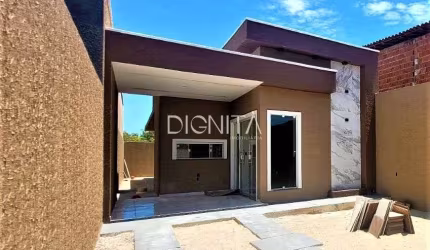 Casa Plana com 2 dormitórios 2 suítes - Arquitetura moderna - Aquiraz-CE