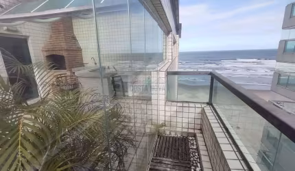Apartamento Cobertura frente mar, 2 dormitórios e 2 vagas na Aviação em Praia Grande-SP