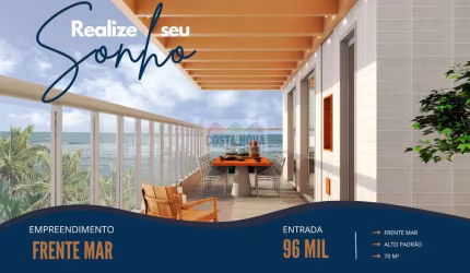 Apartamento de 2 dormitórios frente mar no Jd. Real
