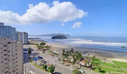 Apartamento frente mar, 2 quartos, 1 banheiro, 1 vaga de garagem