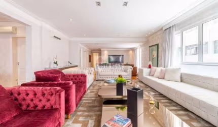 Vende apto alto padrão, 304m², amplas salas, varanda, 4 suítes, 4 vagas