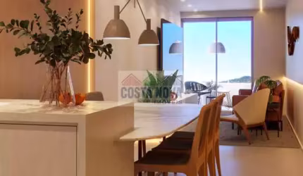 Apartamento com 77 m², 2 suítes - Sacada c/churrasq. - 1 vaga - Canto do Forte